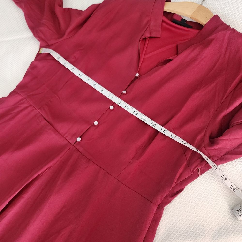 The Pyramid Collection Deep Red Long Sleeve Dress - Picture 10 of 16